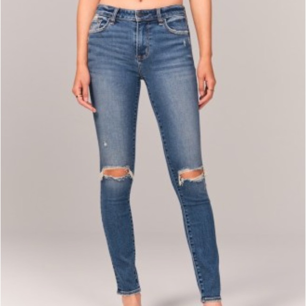 Abercrombie & Fitch super skinny size 0-short W25xL29 light wash jeans
